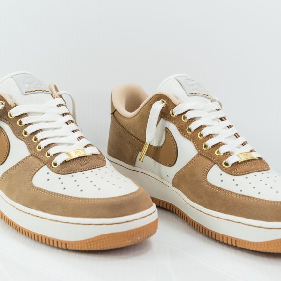 Nike PREMIUM SUEDE AF1s Air Force 1 Low - TOFFEE BROWN SAIL GUM - Customs - Picture 6 of 16